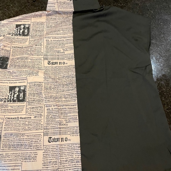 Brand New - Newspaper print shortsleeved shirt - Picture 2 of 3